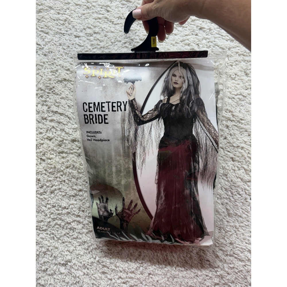 Spirit Halloween Cemetery Bride Costume Adult M/L EUC
